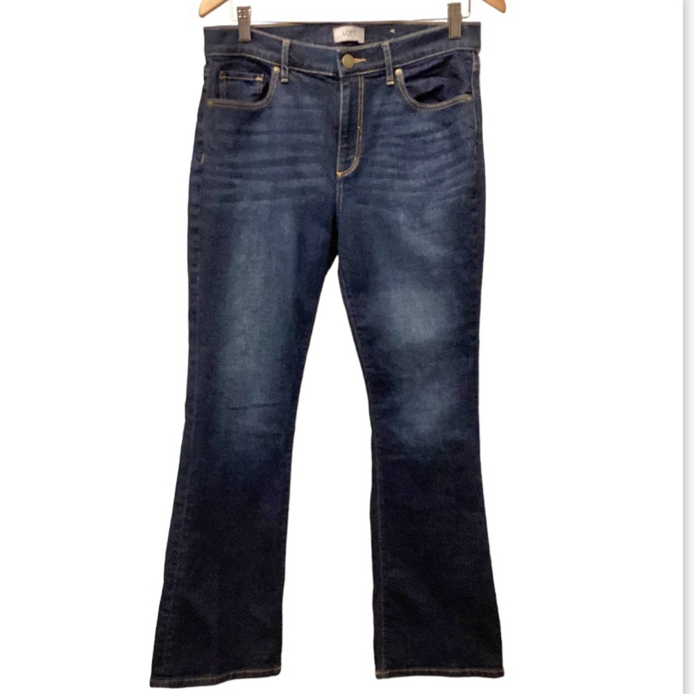 LOFT Outlet 6 Bootcut Jeans Mid Rise Women’s Stretch Dark Wash - Picture 2 of 12